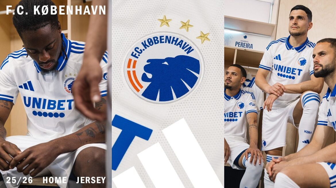 Camisa titular do FC Copenhagen 2025-2026 é lançada pela Adidas