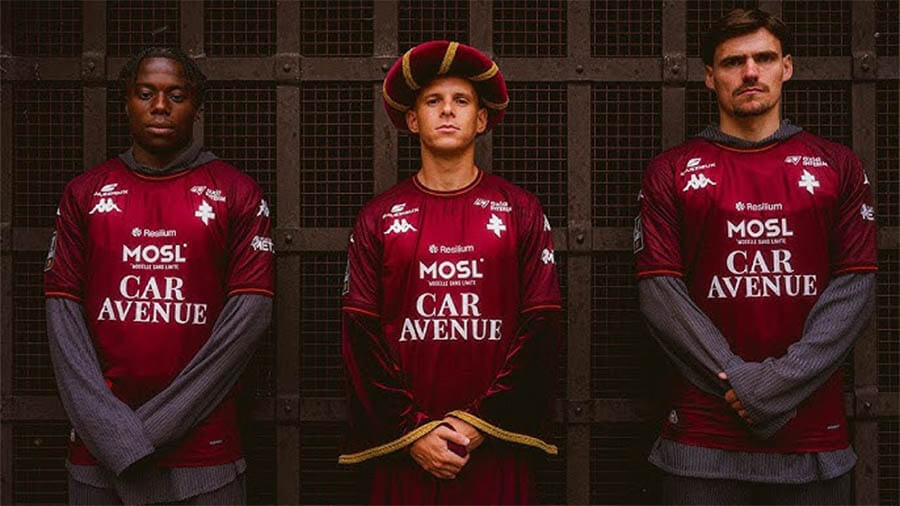 Camisa titular do FC Metz 2025-2026 Kappa