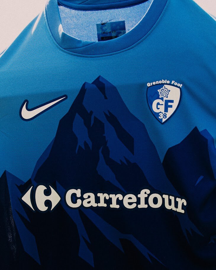 Camisa titular do Grenoble Foot 38 2025-2026 Nike