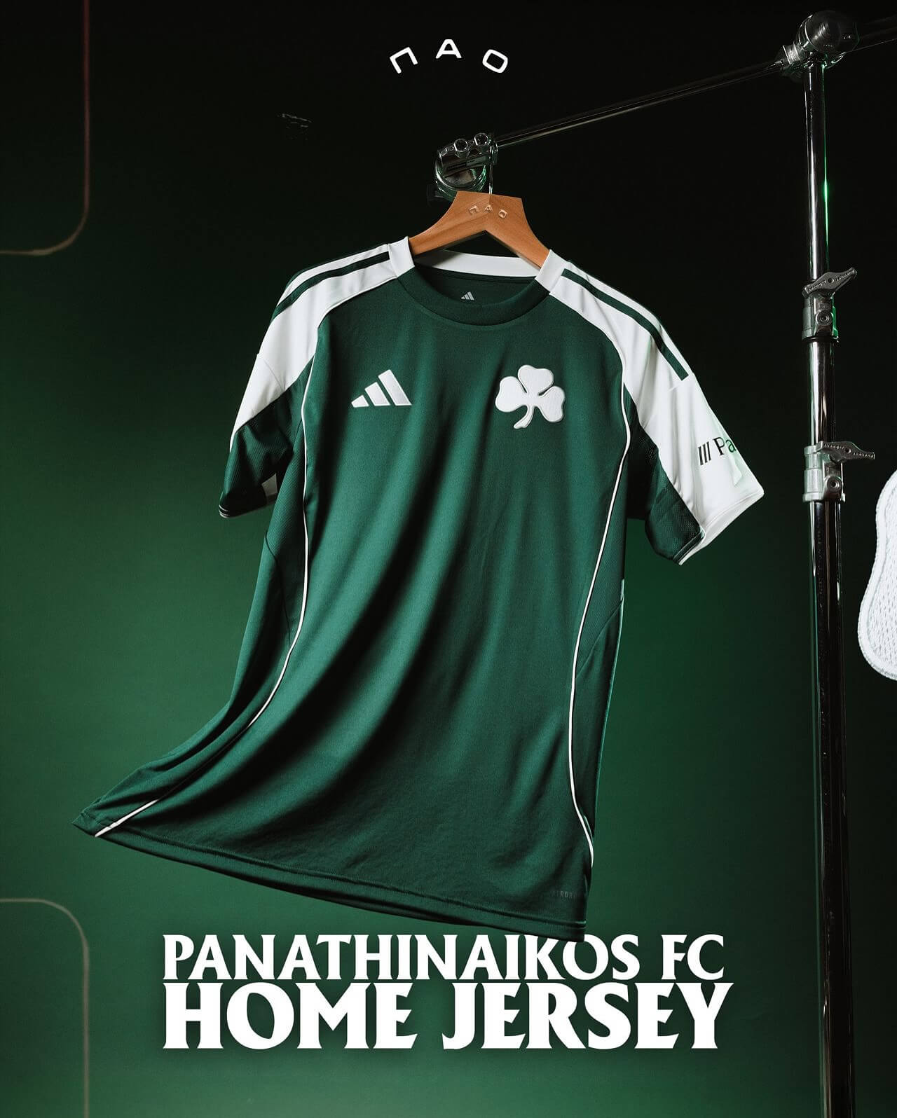 Camisa titular do Panathinaikos 2025-2026 é revelada pela adidas