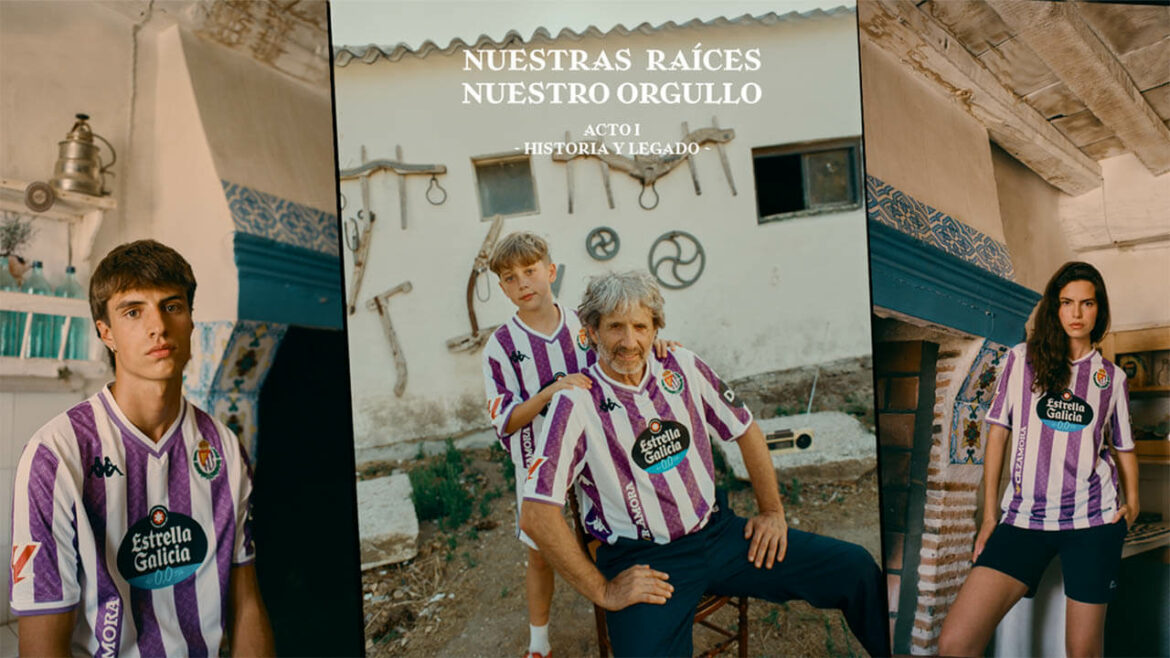 Camisa titular do Real Valladolid 2025-2026 Kappa