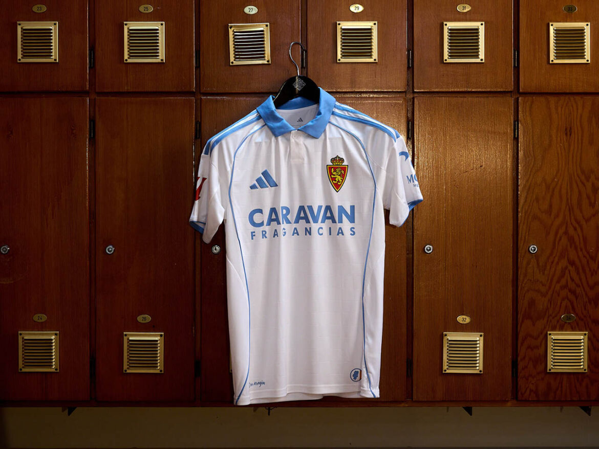 Camisa titular do Real Zaragoza 2025-2026 adidas