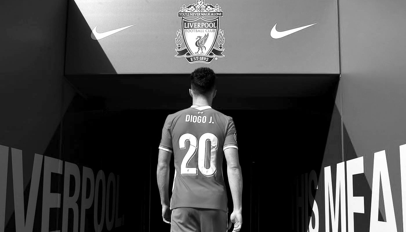 Liverpool homenageia Diogo Jota e 