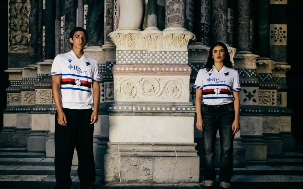 Sampdoria lança nova camisa reserva 2025-2026 com homenagem à catedral