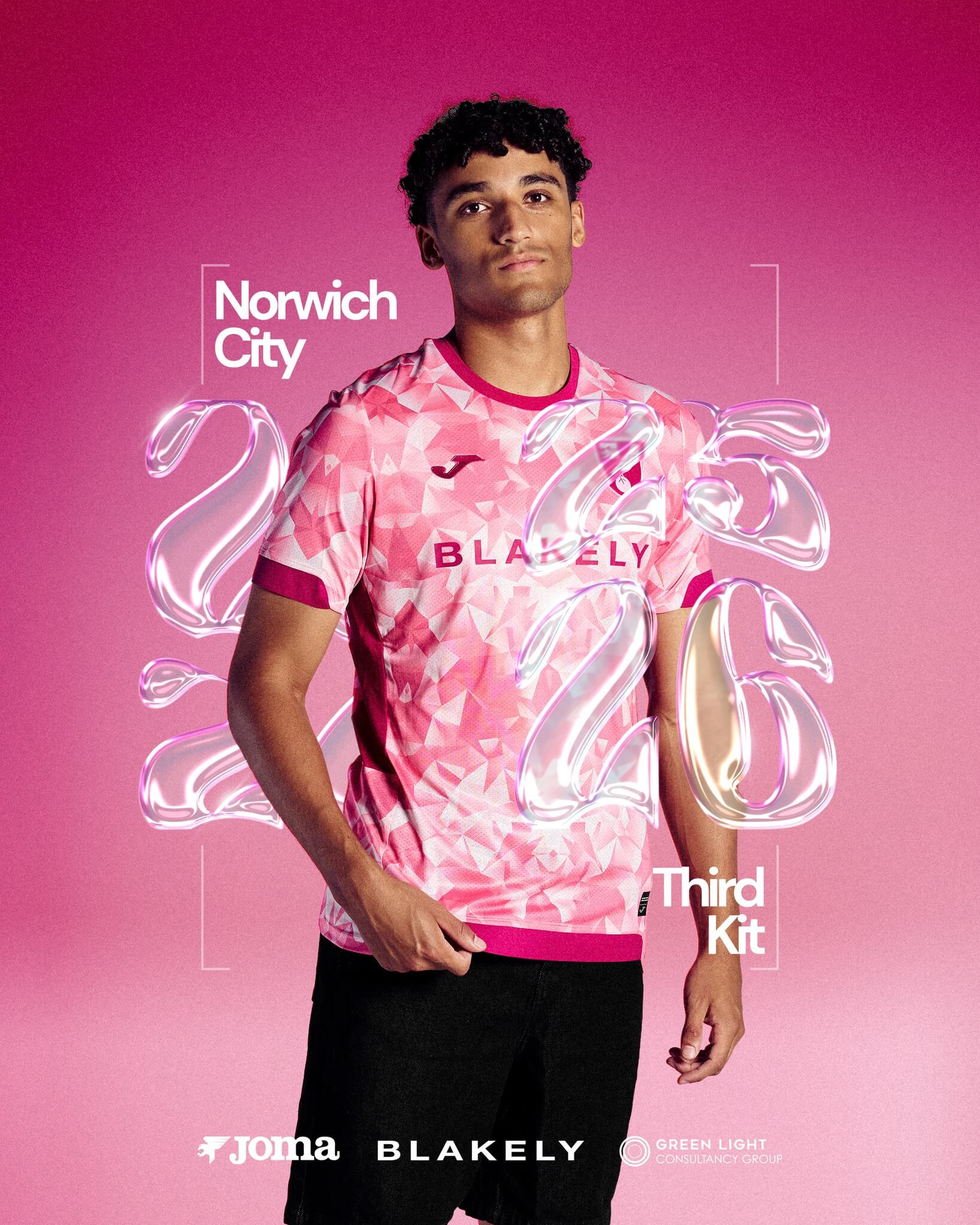 Terceira camisa do Norwich City 2025-2026 JOMA