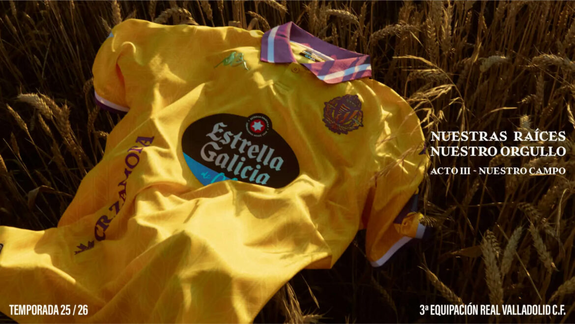Terceira camisa do Real Valladolid 2025-2026 é revelada pela Kappa